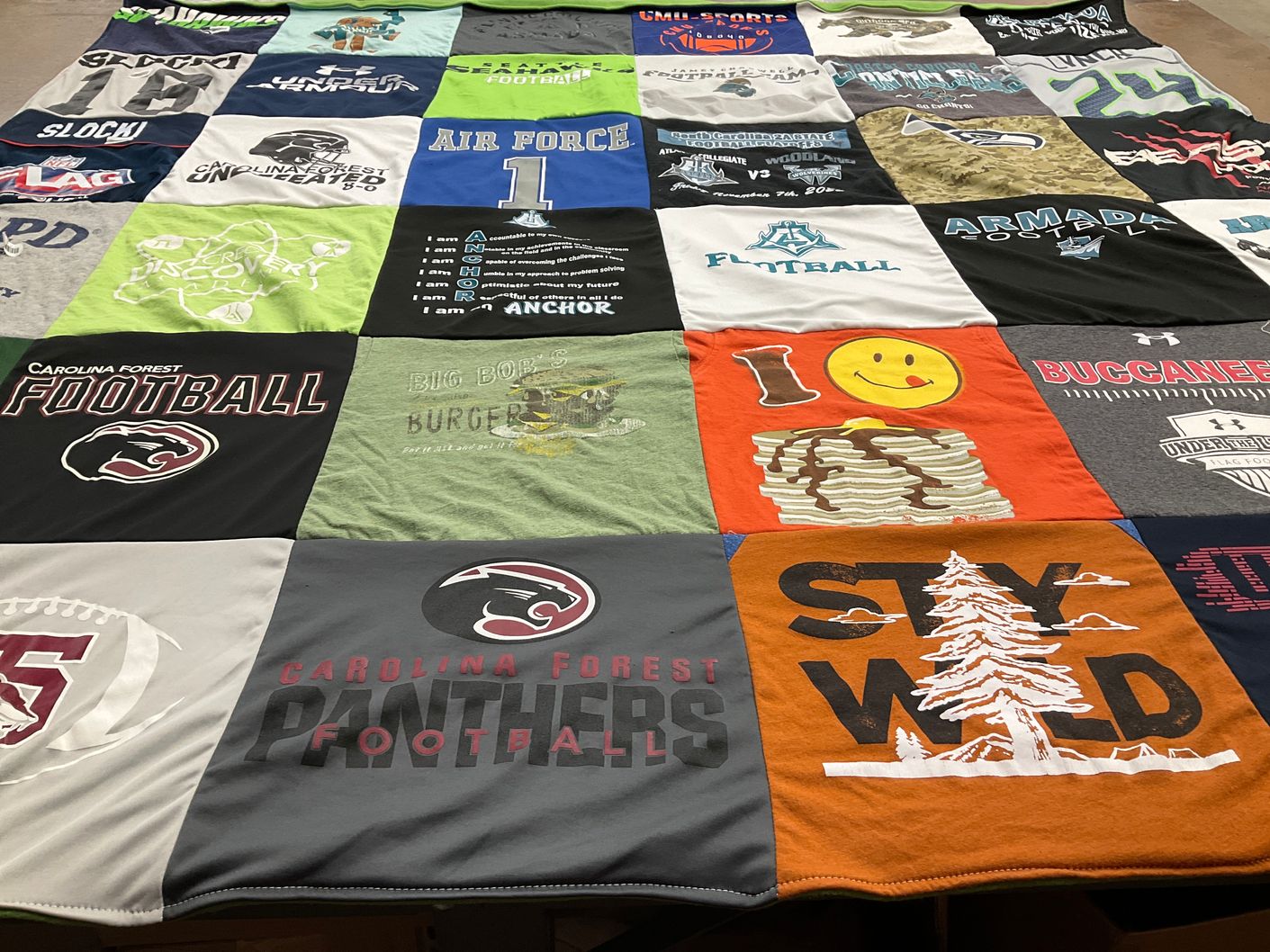 T-shirt quilt featuring carolina forest football by Kristin from SC