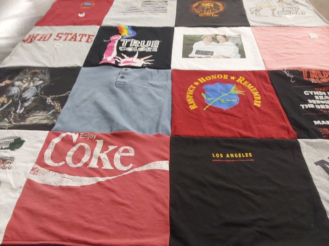 T-shirt quilt from ohio state university by Molly from OK