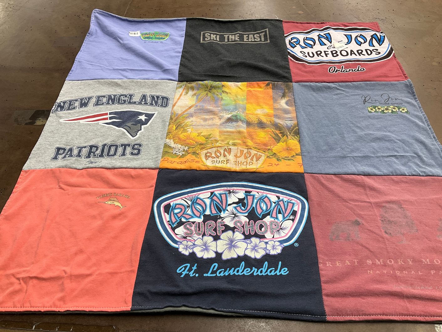 T-shirt quilt featuring new england patriots by Anne from NH