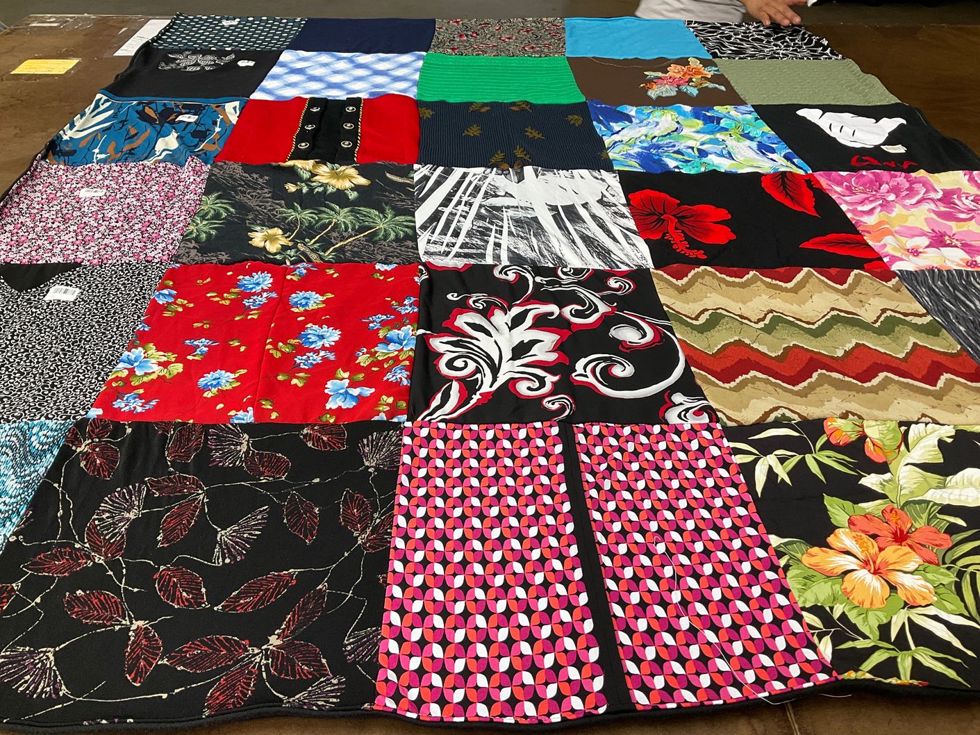 T-shirt quilt with quilting, sewing themes by abigail from CA