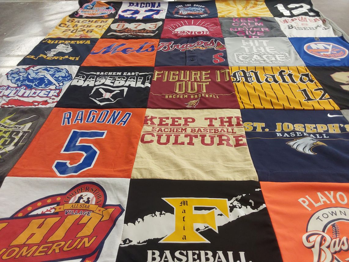 T-shirt quilt from sachem high school by Tracey  from NY