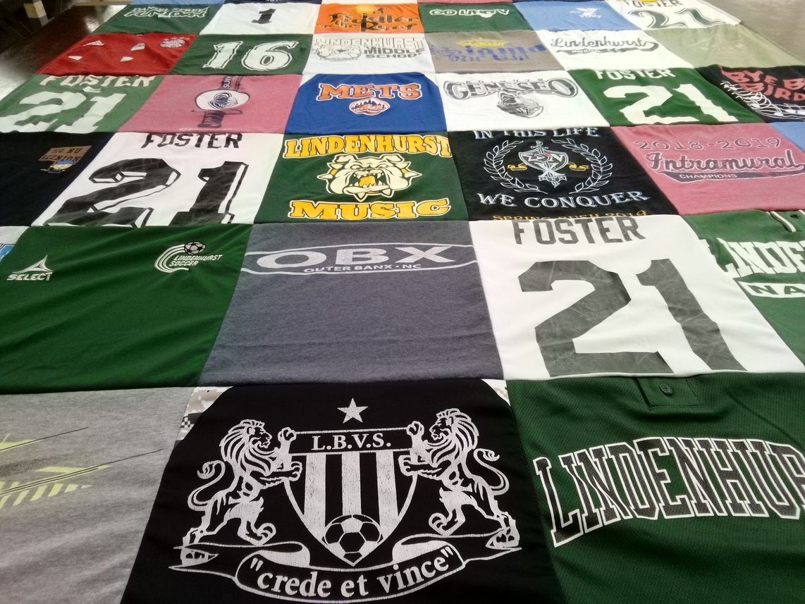 T-shirt quilt from lindenhurst high school by Lisa from NY