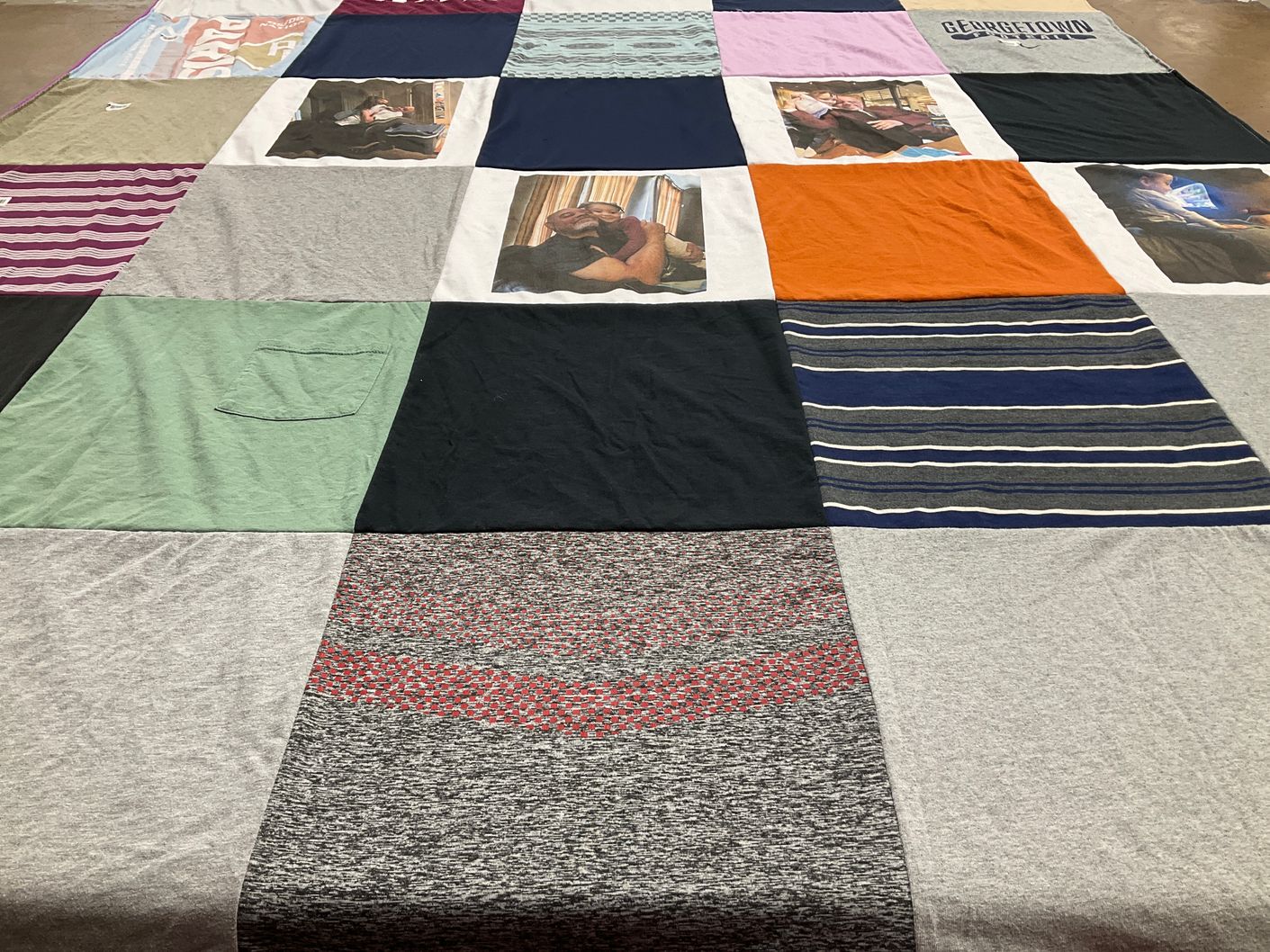 T-shirt quilt from georgetown university by LAURA from MD