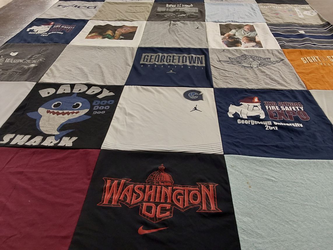 T-shirt quilt featuring georgetown university basketball by LAURA from MD