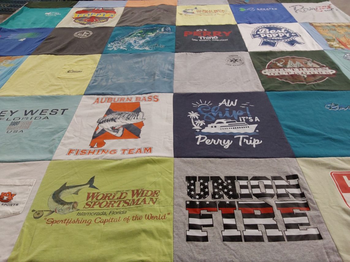 T-shirt quilt from auburn university by Judith from AL