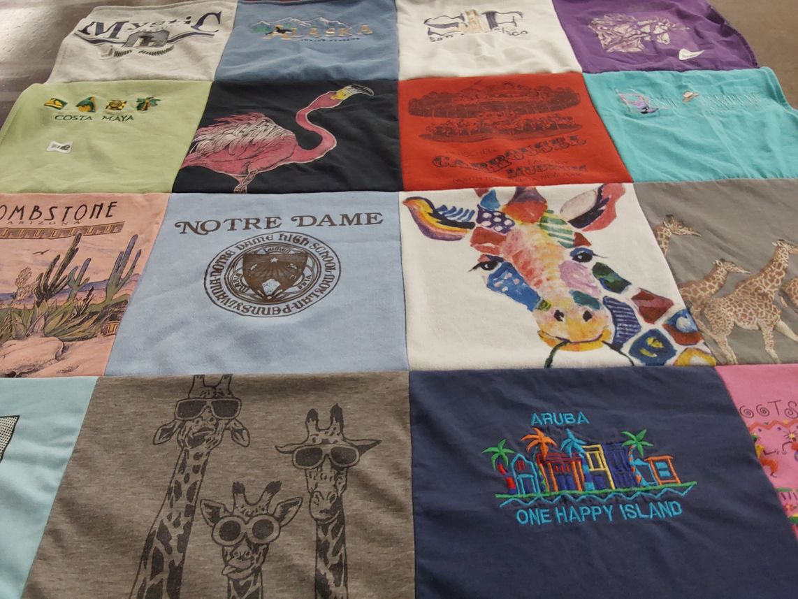 T-shirt quilt from university of notre dame by Nina from NJ