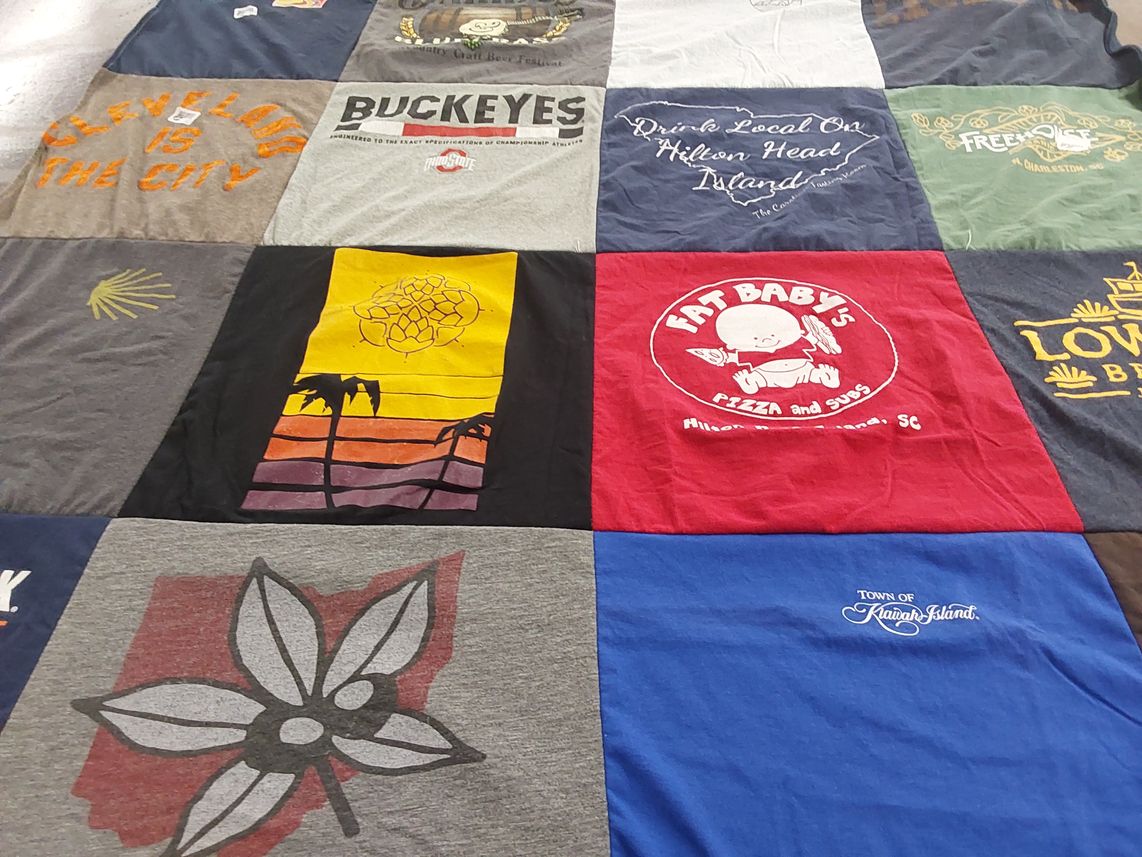 T-shirt quilt from ohio state university by Helen from SC