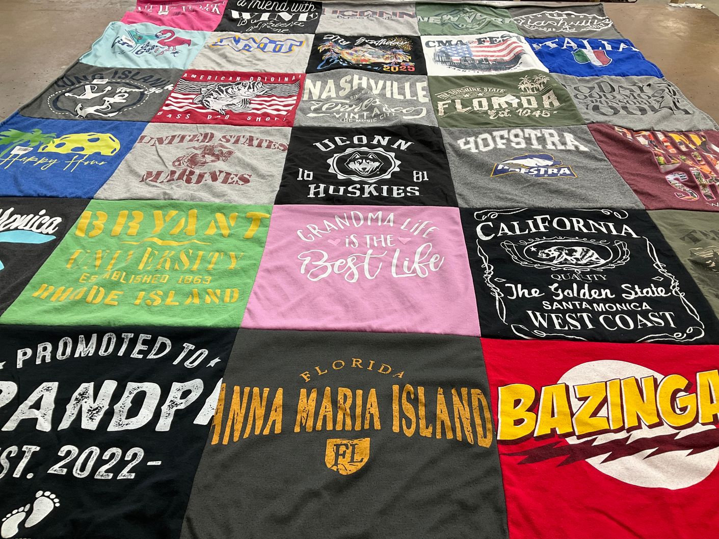 T-shirt quilt featuring uconn huskies by Maria from FL