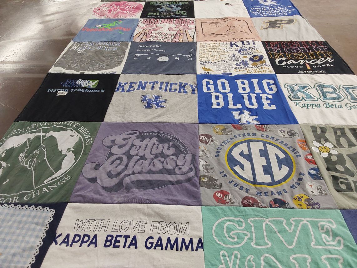 T-shirt quilt from university of kentucky by Lauryn from KY