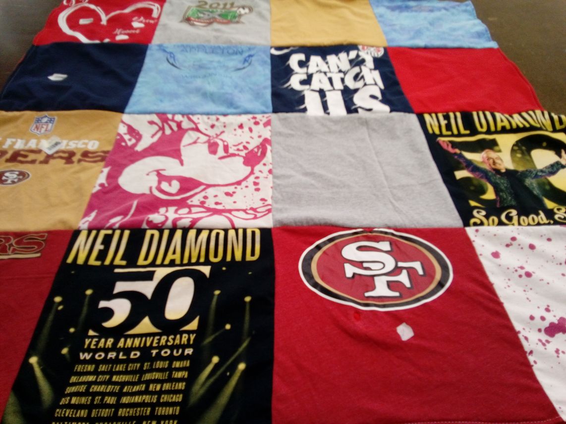 T-shirt quilt featuring san francisco 49ers by Diane from CA