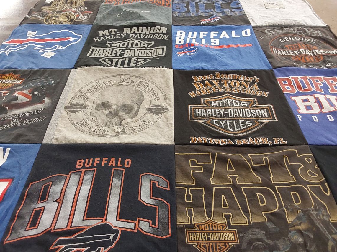 T-shirt quilt featuring buffalo bills by Corinna from NY