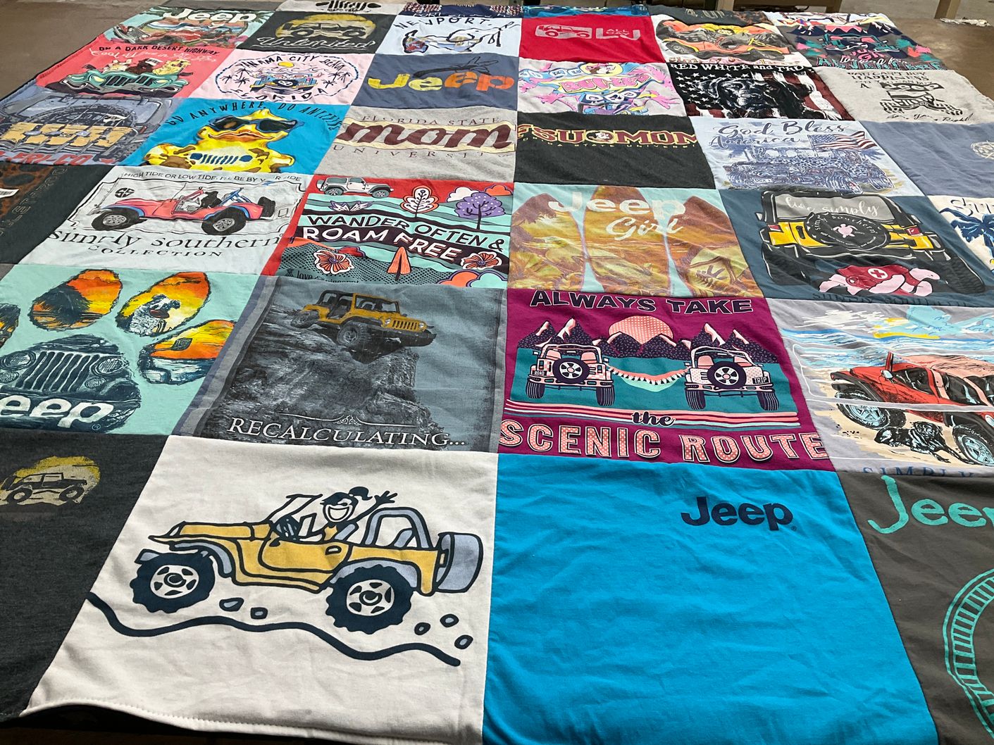 T-shirt quilt from florida state university by Melissa from FL