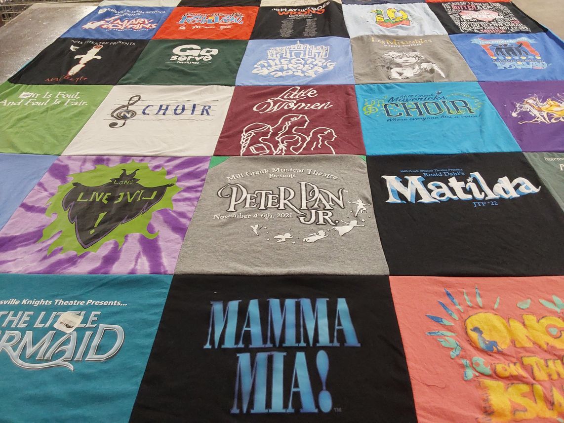 T-shirt quilt from mill creek high school by Jennifer from TN