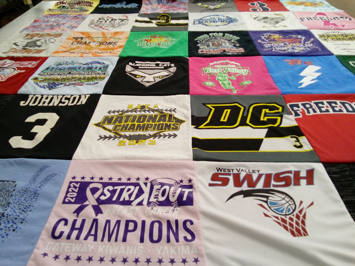 T-shirt quilt from west valley high school by Amber from WA