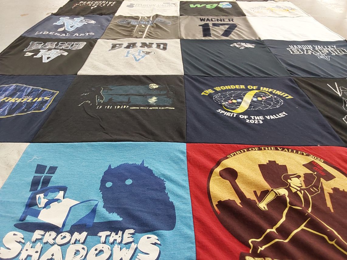 T-shirt quilt featuring hardin valley academy band by Elizabeth from TN