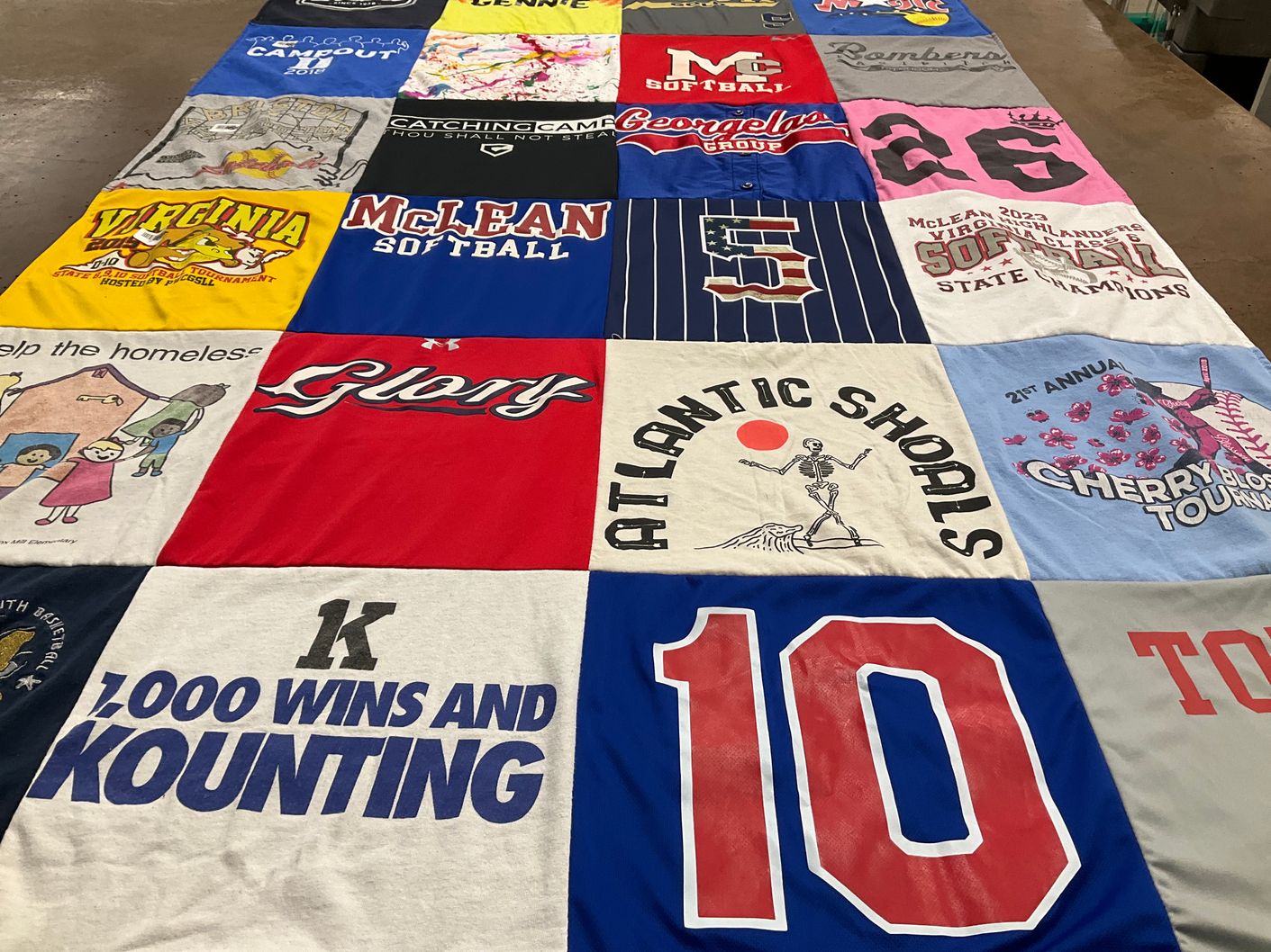 T-shirt quilt from mclean high school by Erika from VA