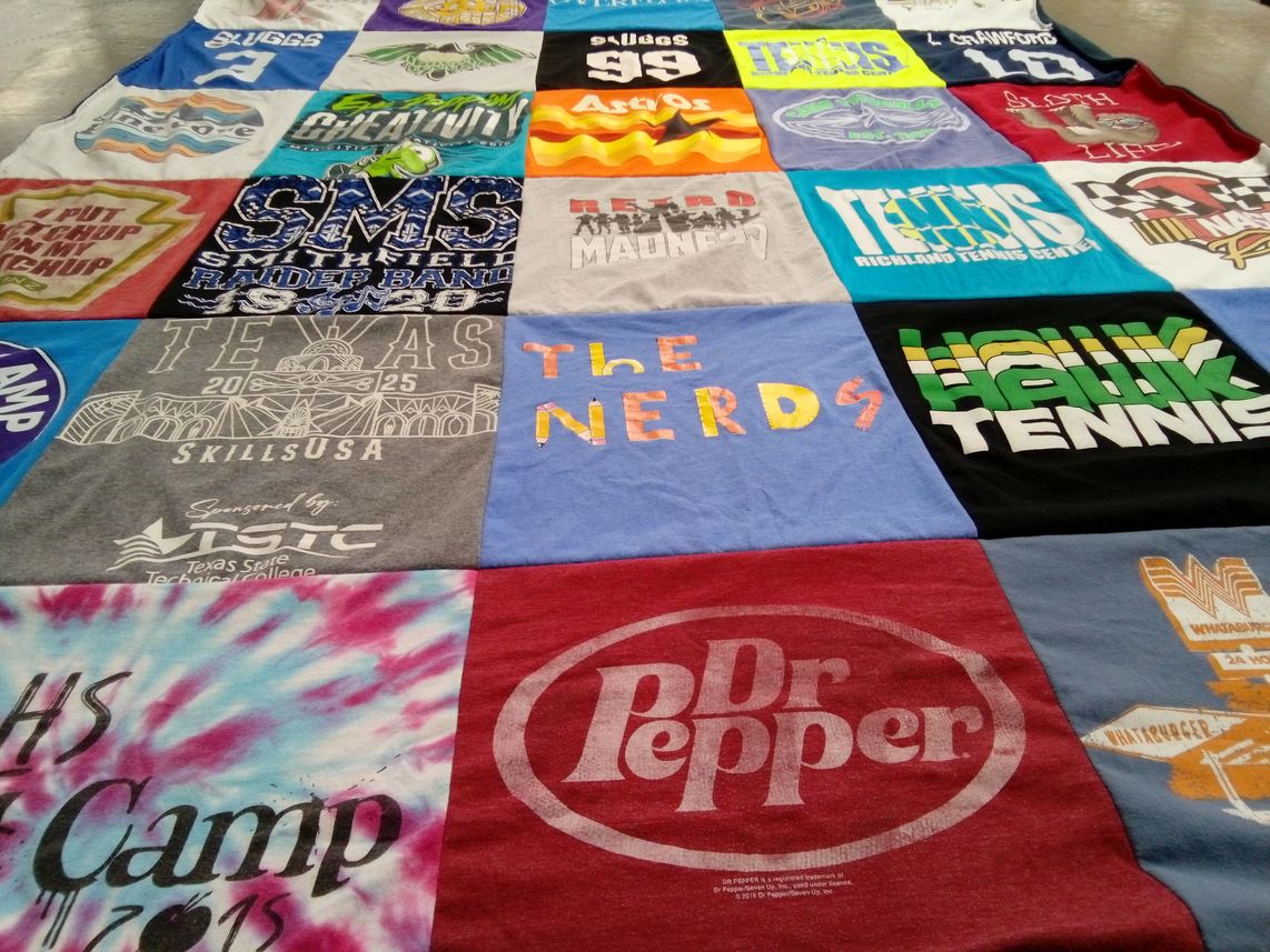 T-shirt quilt featuring richland tennis center by Tania from TX