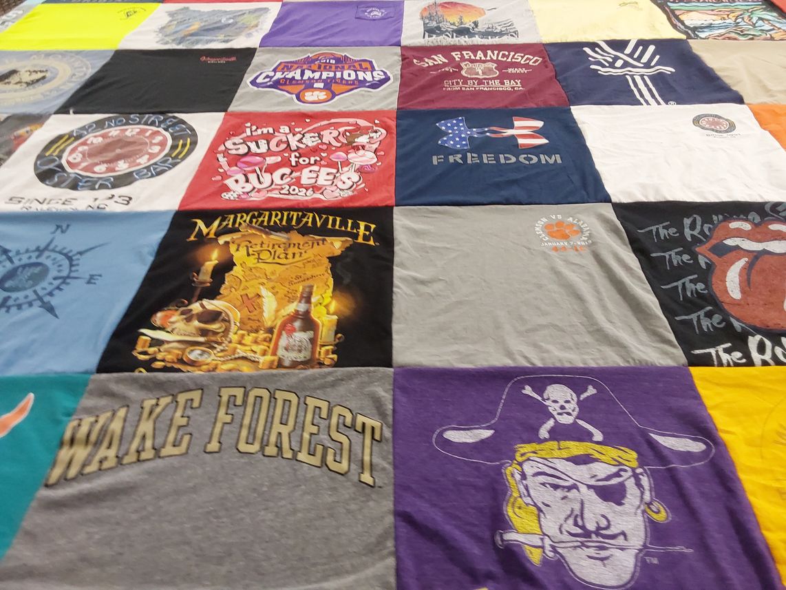 T-shirt quilt from wake forest university by Stephen from NC