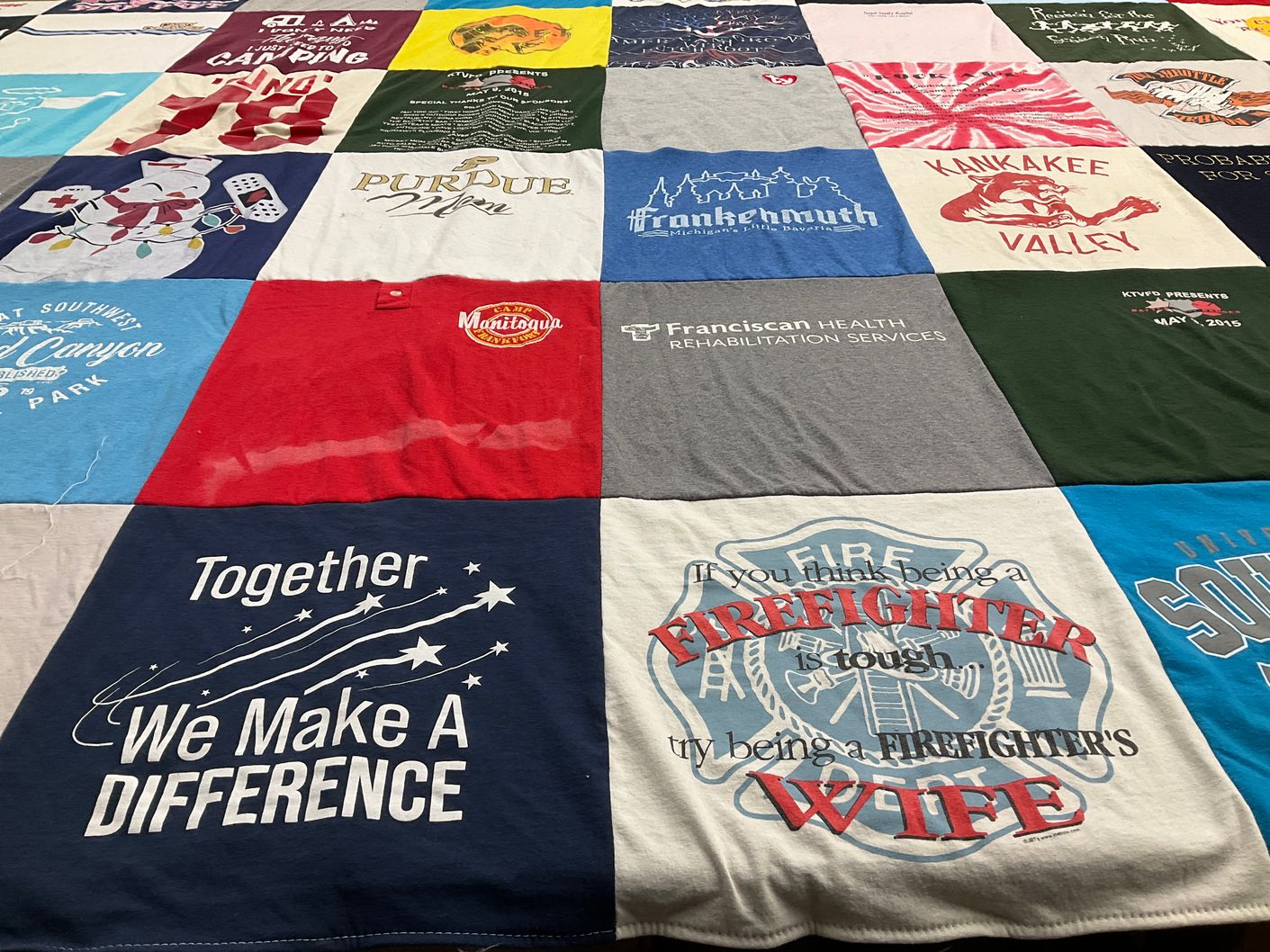 T-shirt quilt from purdue university by Donna from IN