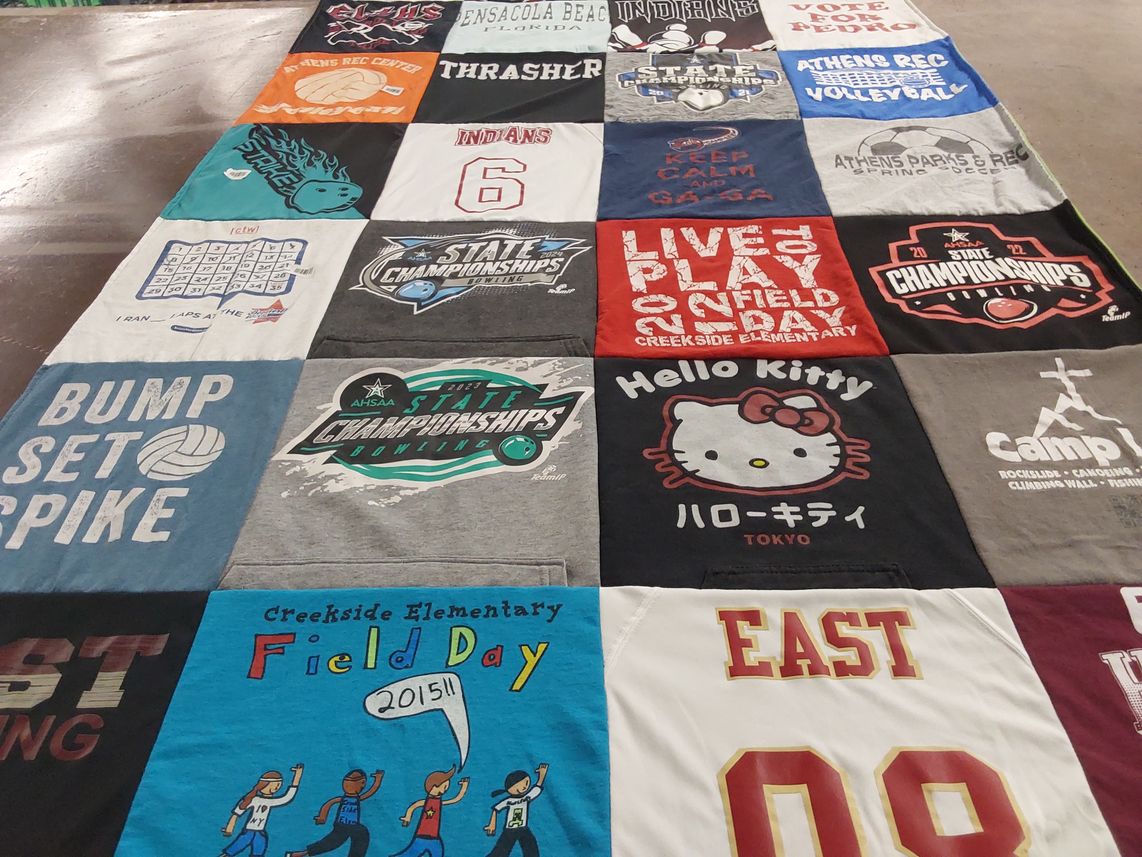 T-shirt quilt from creekside elementary by Monica from AL