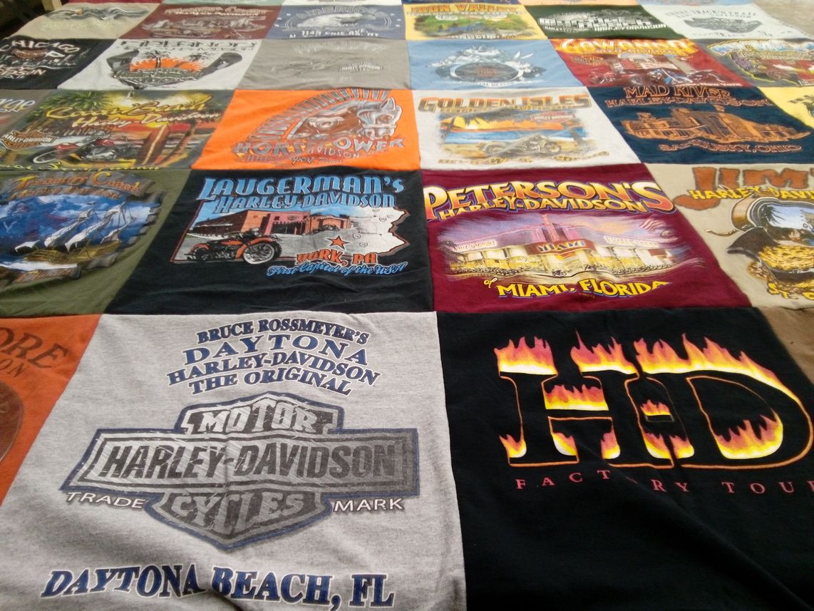T-shirt quilt with motorcycles themes by Don from NY