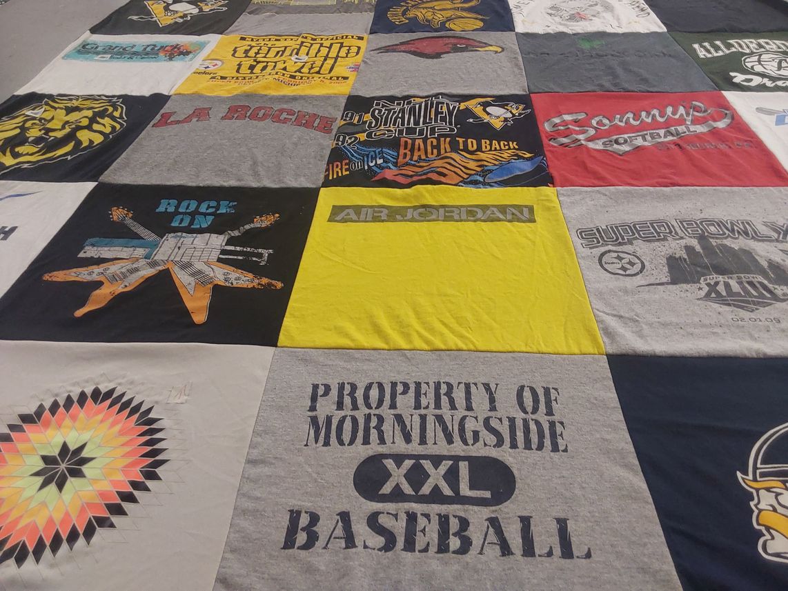 T-shirt quilt from la roche university by Robert from PA