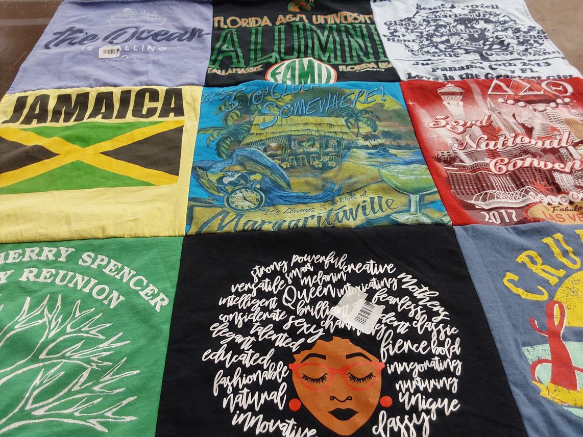 T-shirt quilt from florida agricultural and mechanical university by Michele from FL