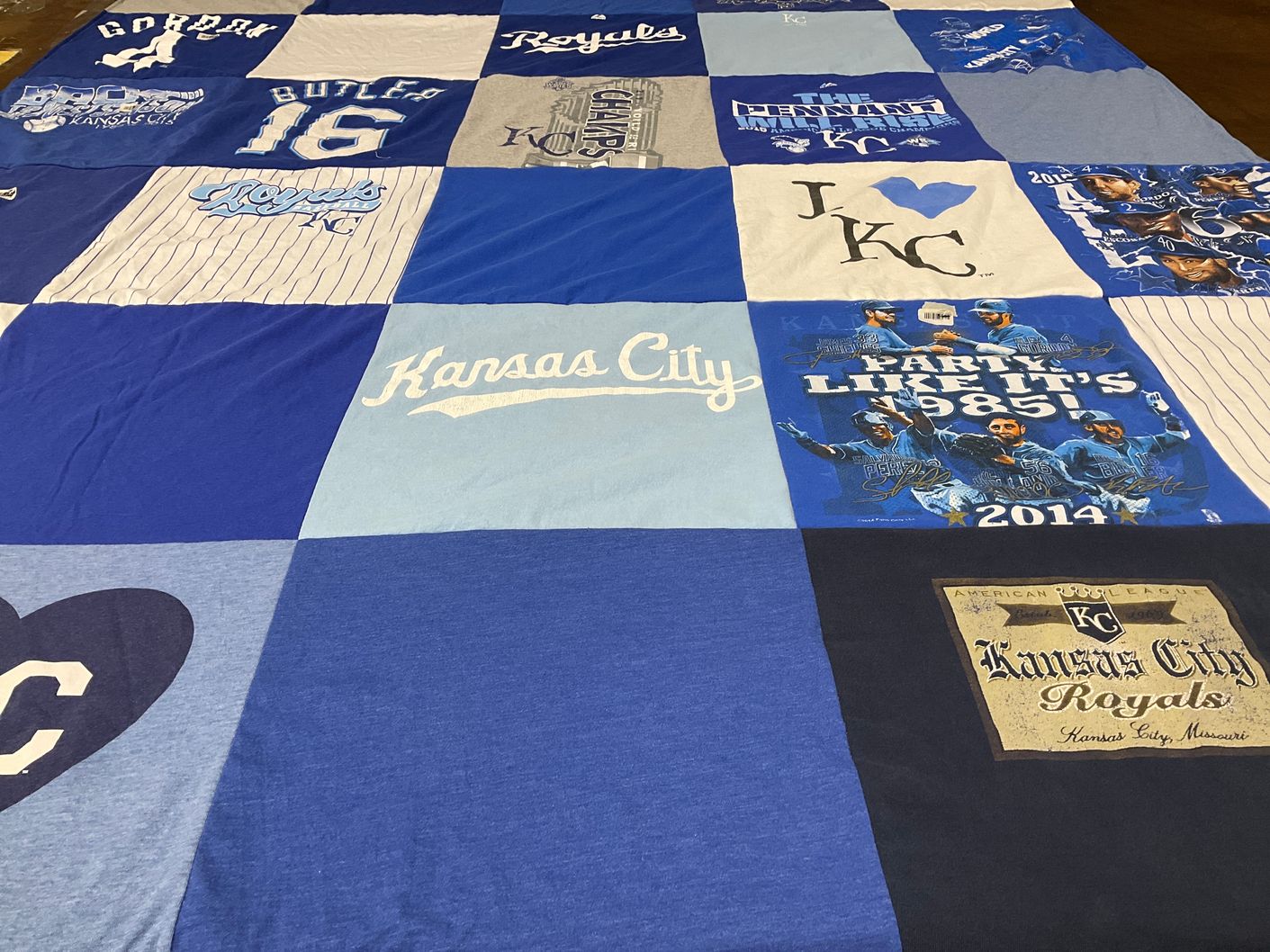 T-shirt quilt featuring kansas city royals by Kristi from KS