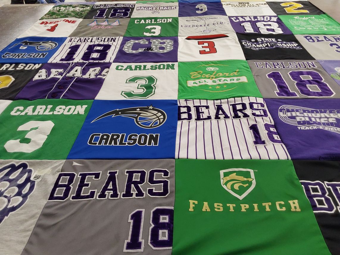T-shirt quilt featuring buford all stars by Susan from GA