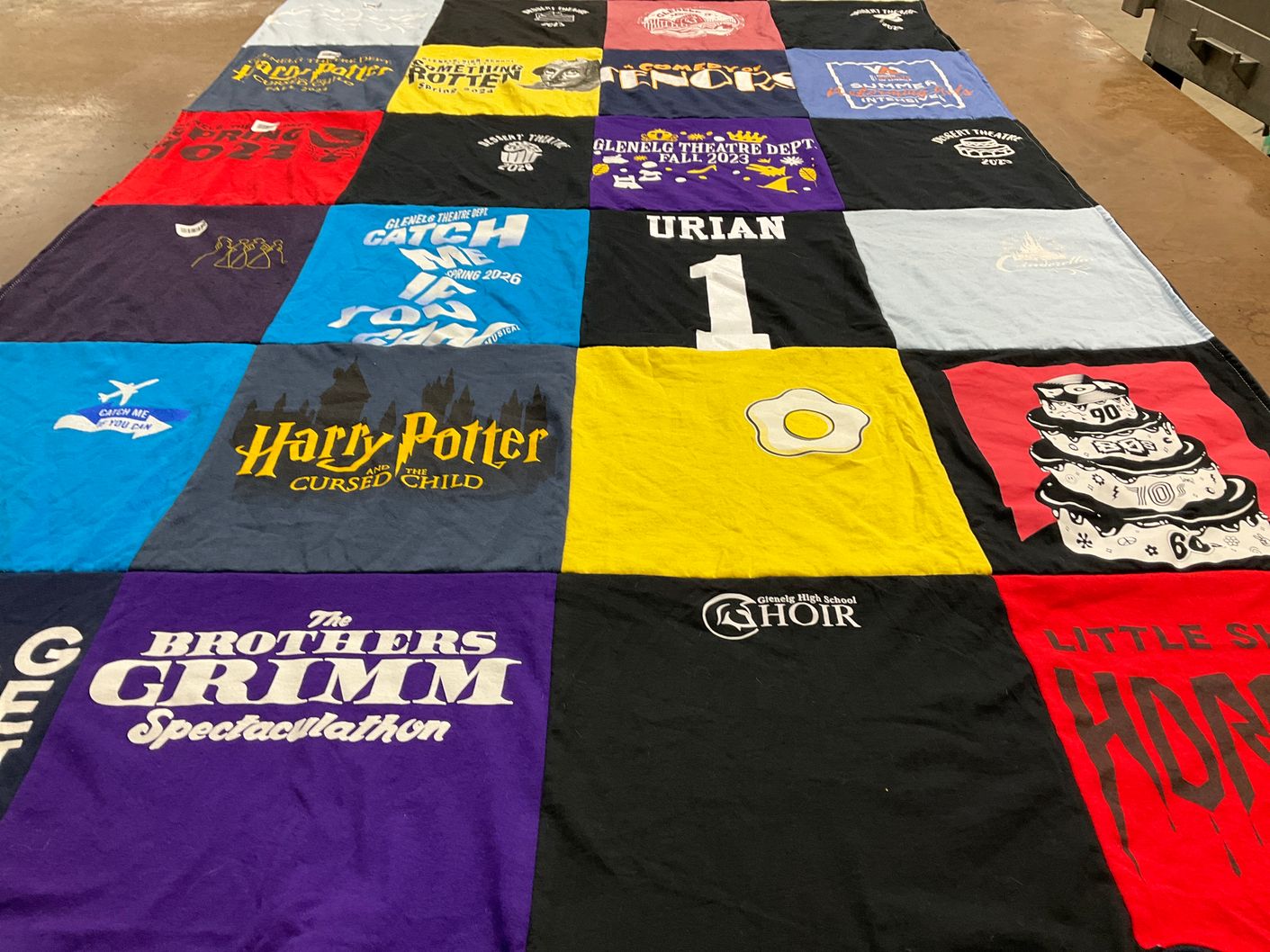 T-shirt quilt from glendale high school by Dawn from MD