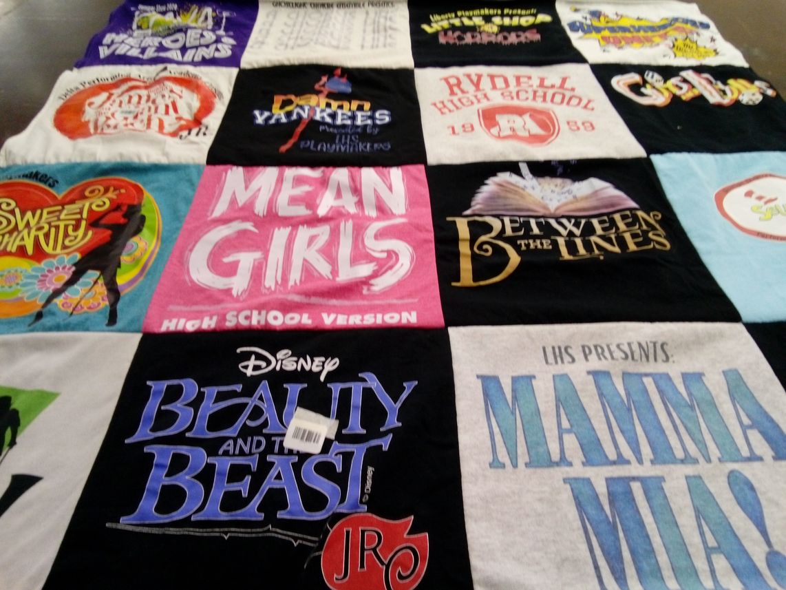 T-shirt quilt from rydell high school by Amanda from CA