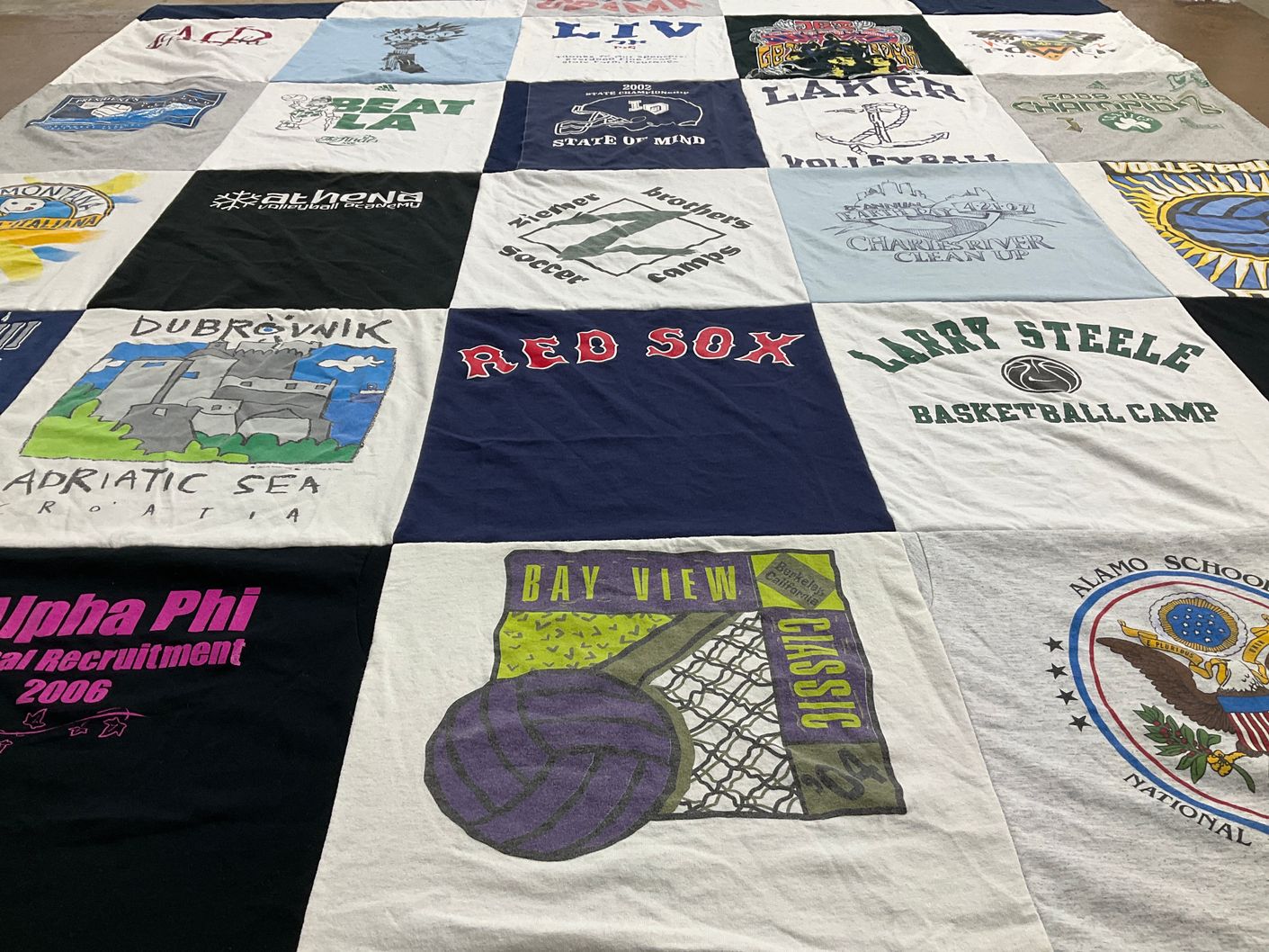 T-shirt quilt featuring boston red sox by Paula from OR
