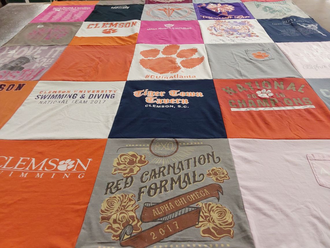 T-shirt quilt from clemson university by Kayla from NC