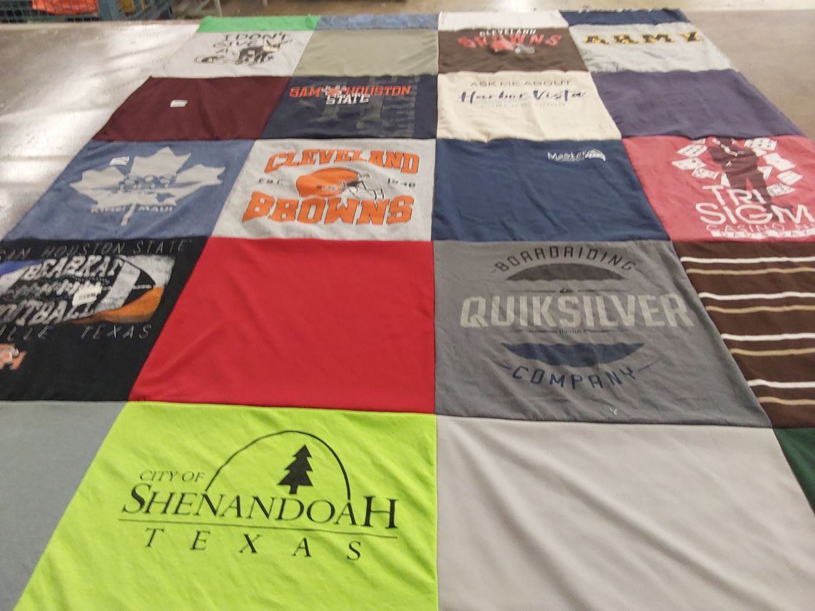 T-shirt quilt featuring cleveland browns by Hannah from TX