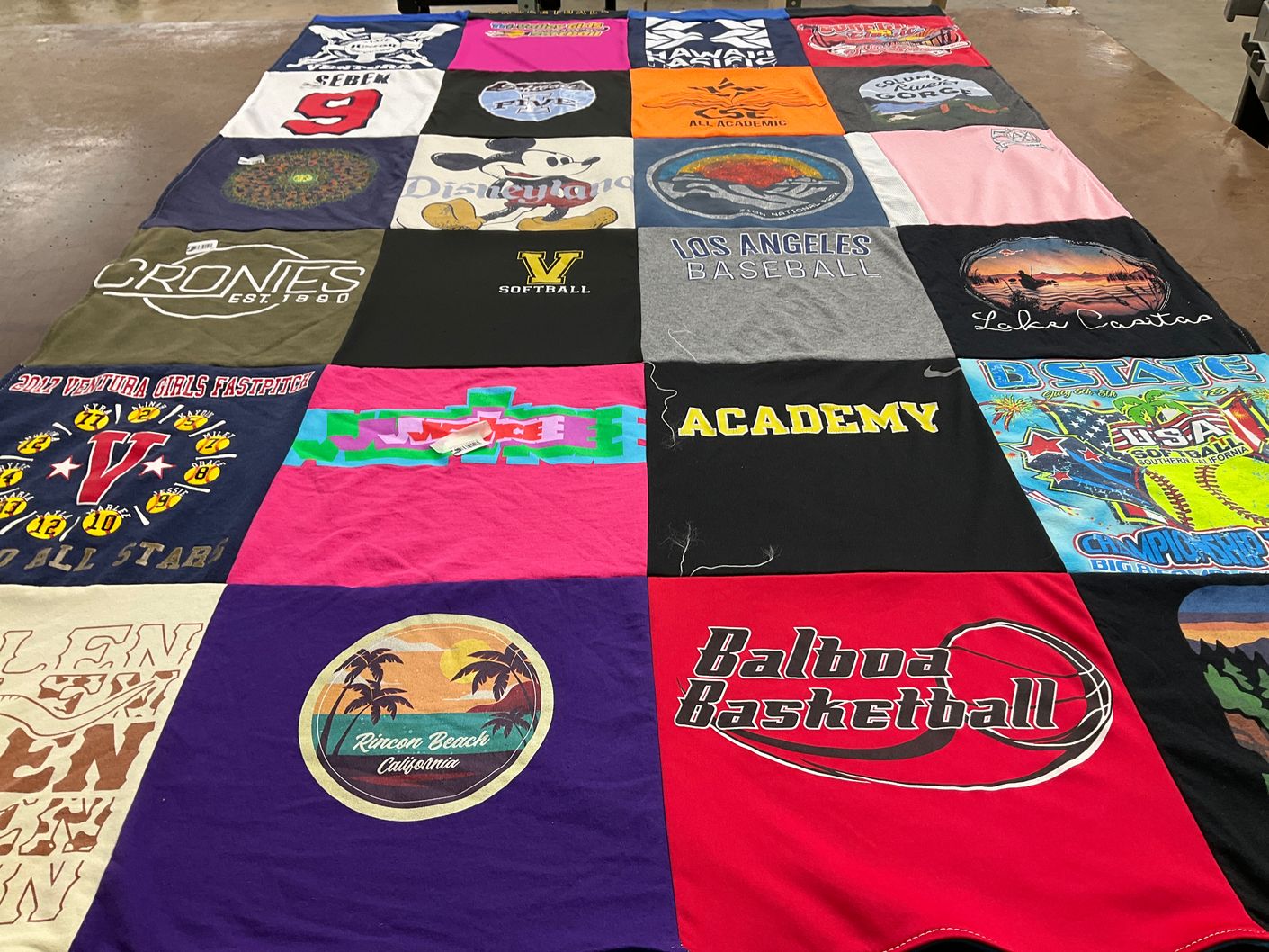 T-shirt quilt featuring balboa basketball by kelly from CA