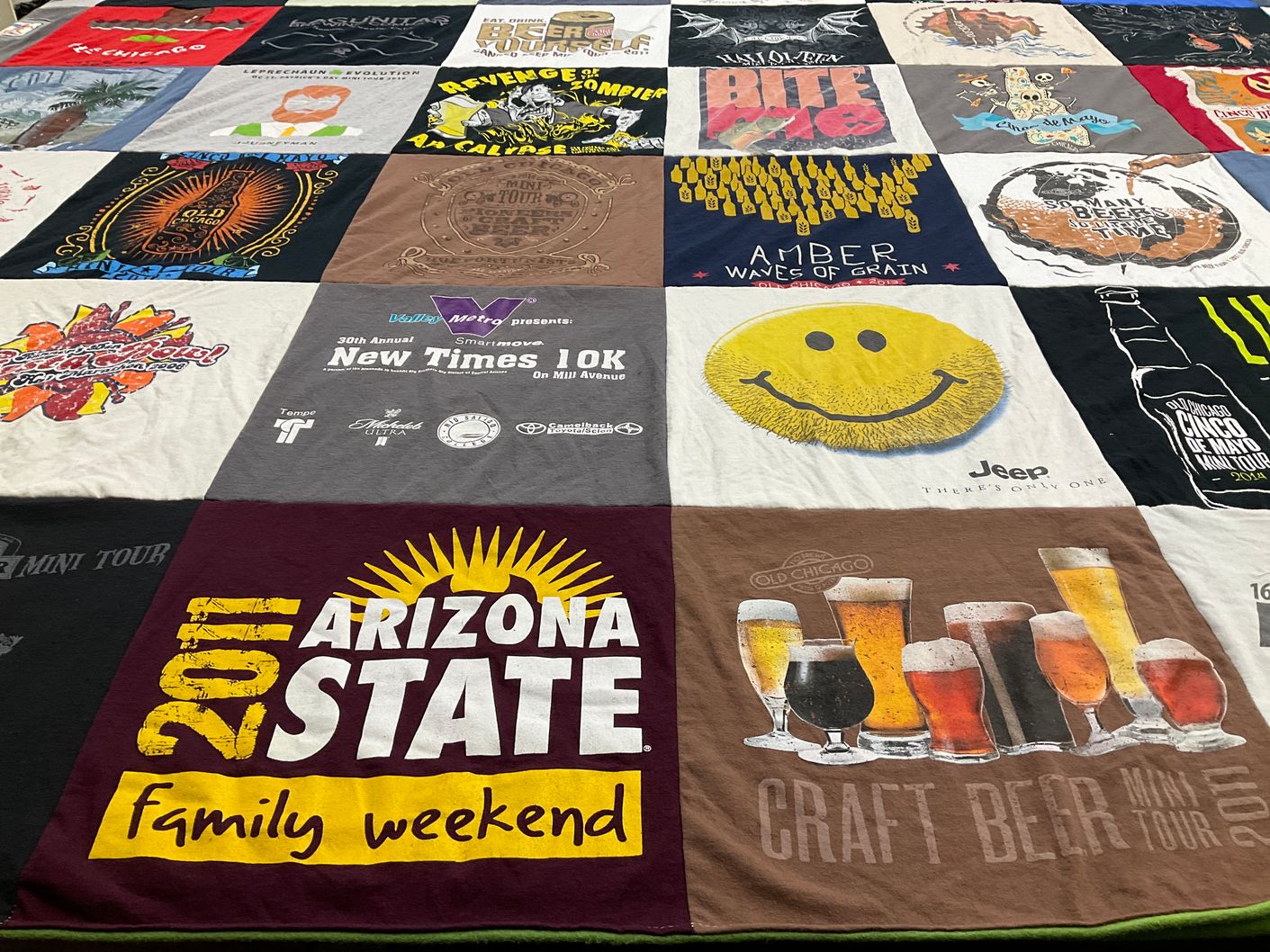 T-shirt quilt from arizona state university by Paul from AZ