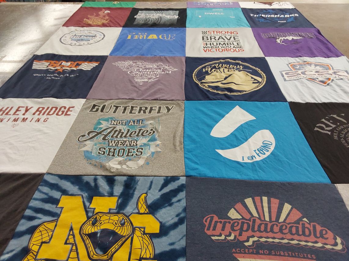 T-shirt quilt from ashley ridge high school by Julie from SC