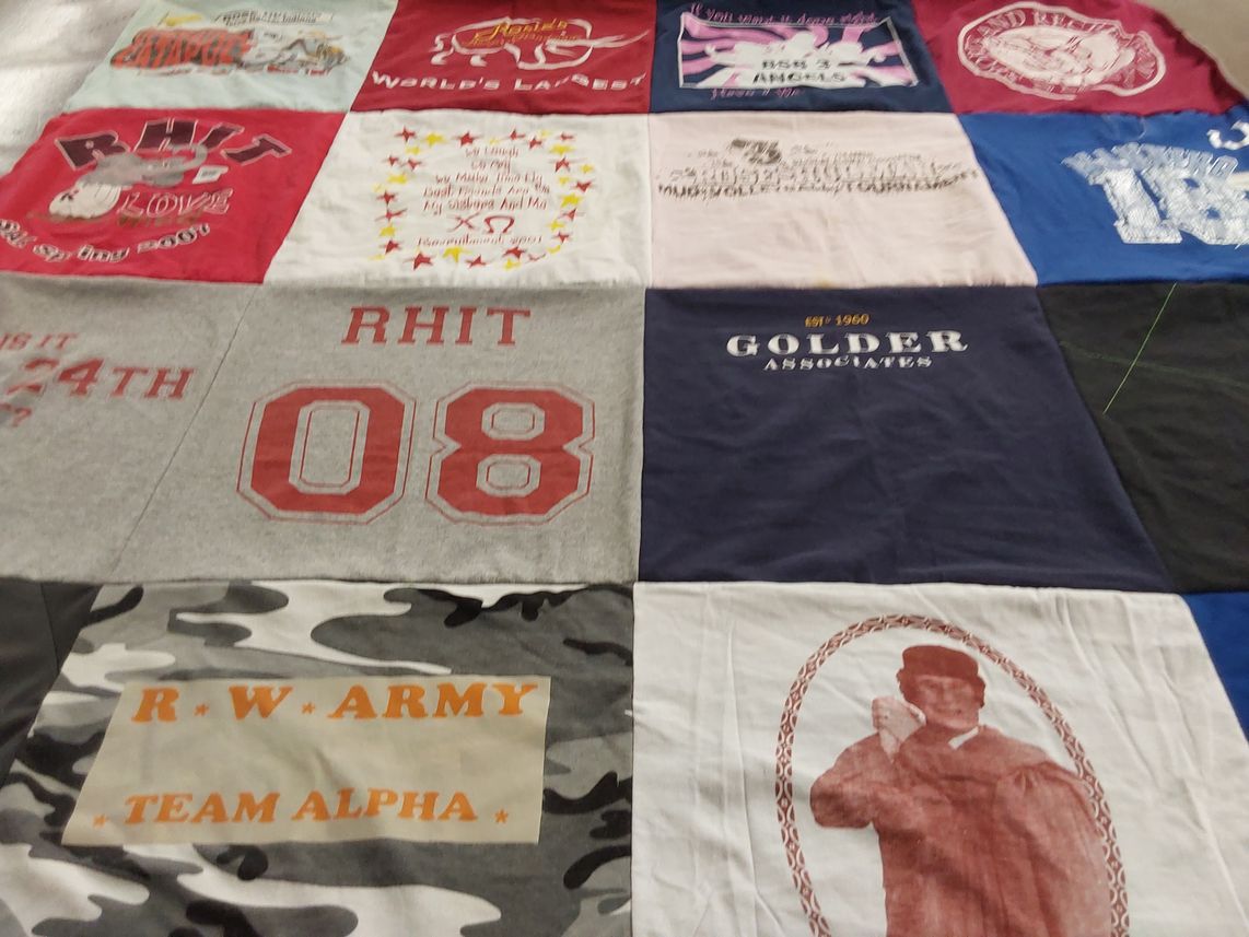T-shirt quilt from rose-hulman institute of technology by Andrea from CO