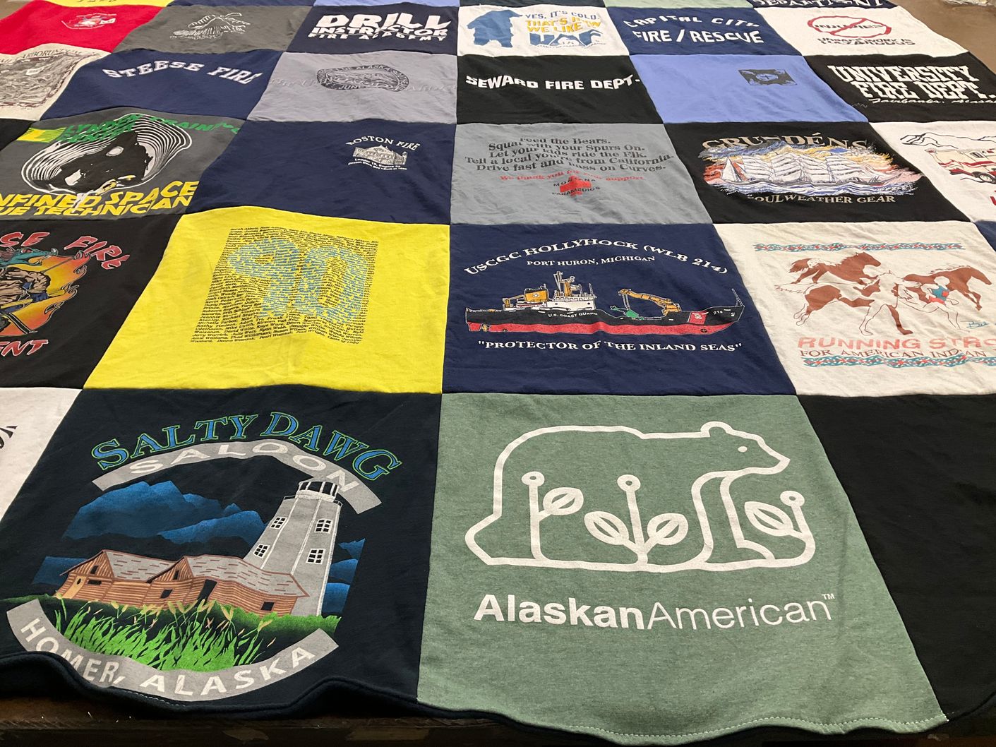 T-shirt quilt from university of alaska by Debra from AK