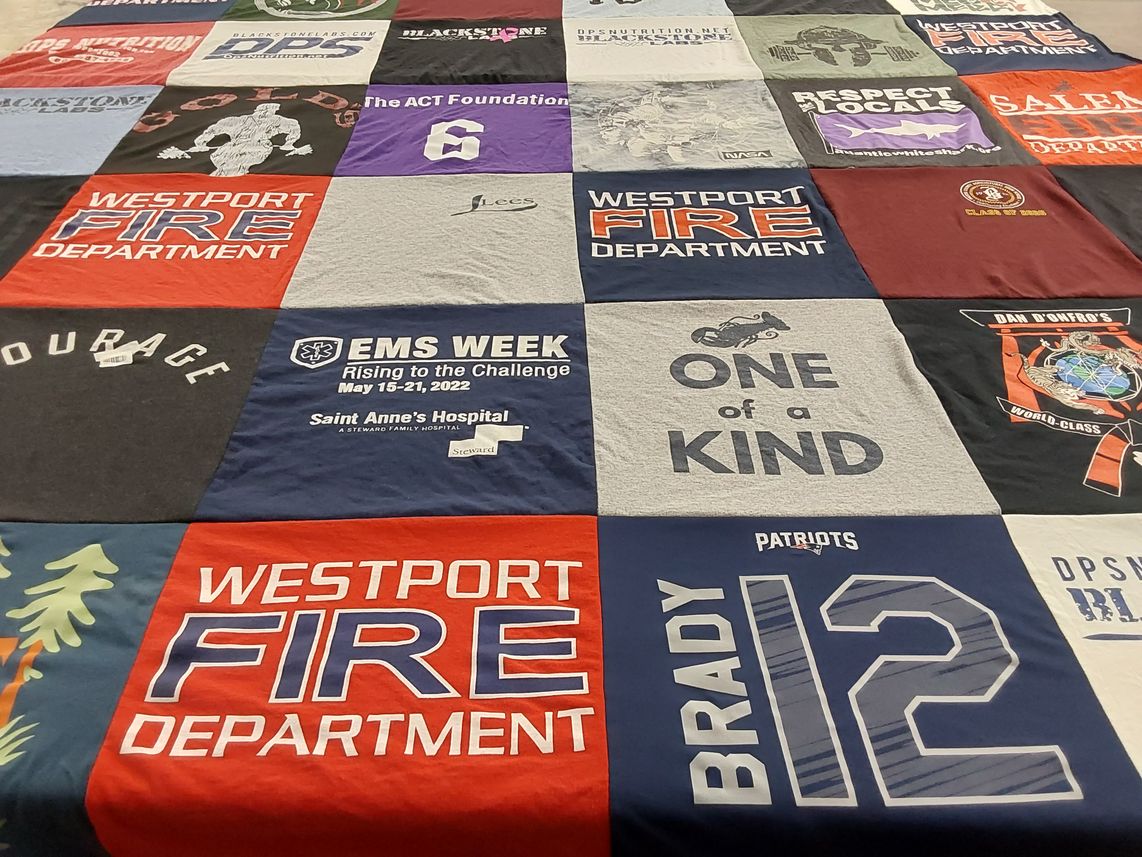 T-shirt quilt featuring new england patriots by Paul from MA