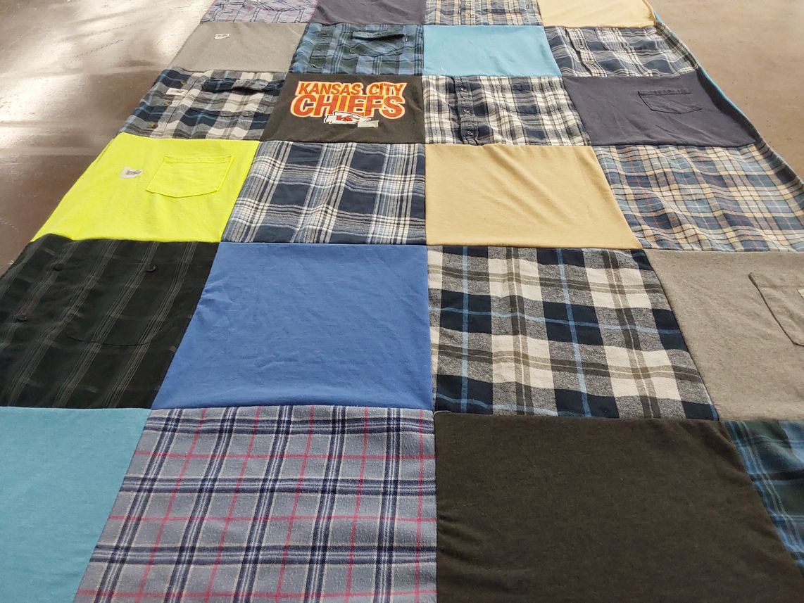 T-shirt quilt featuring kansas city chiefs by Linda from DE