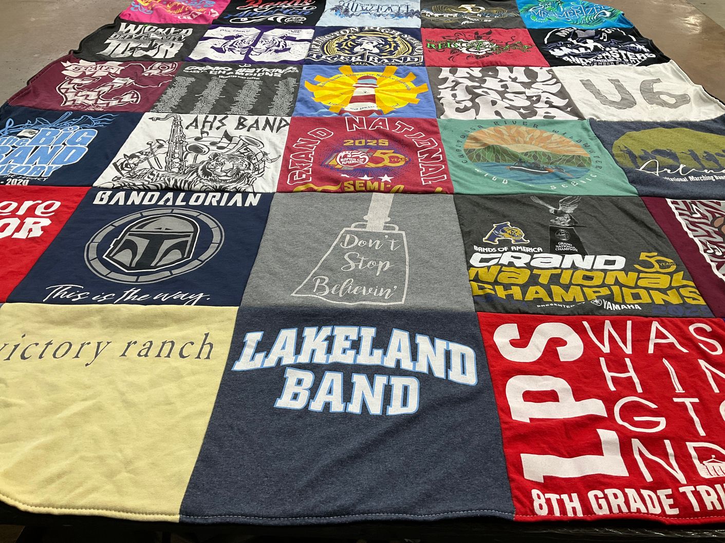 T-shirt quilt from lakeland high school by Melissa from TN
