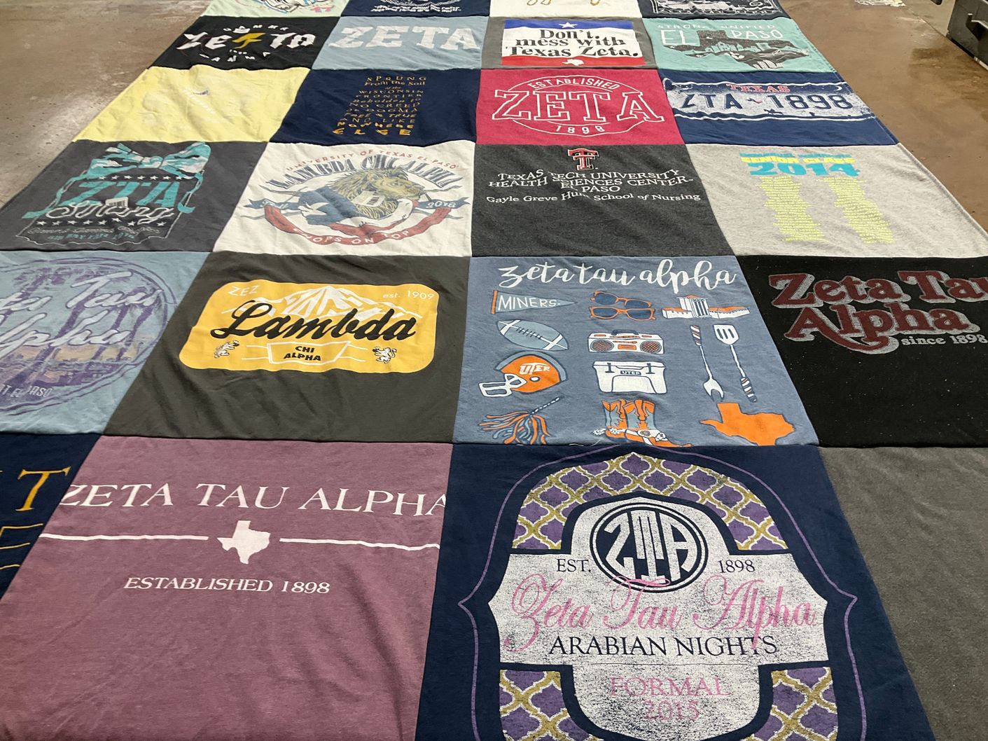 T-shirt quilt from university of texas at el paso by Viviam from TX
