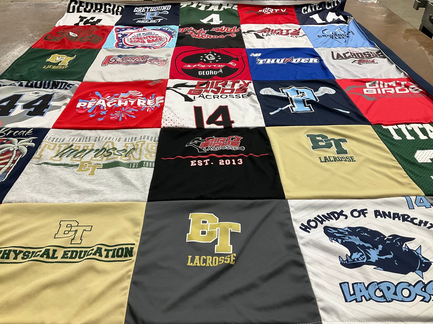 T-shirt quilt featuring bt lacrosse by Greg from GA