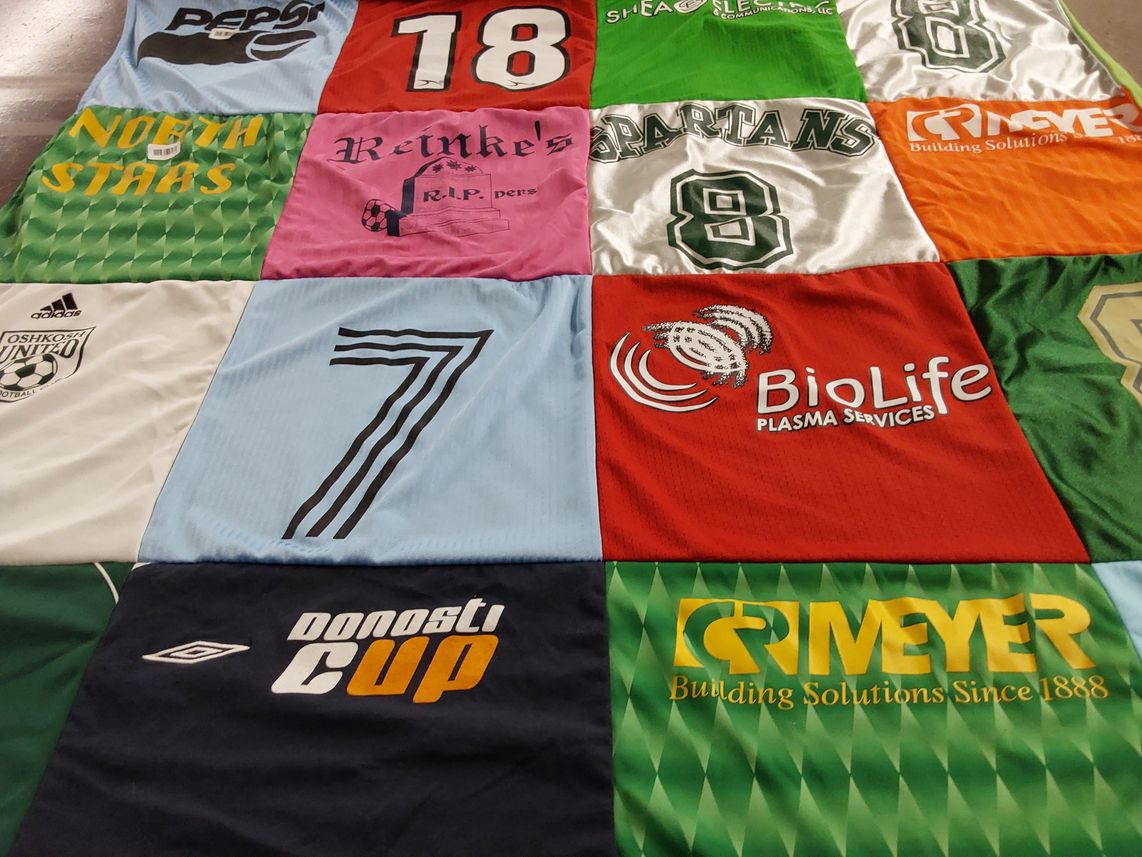 T-shirt quilt from oshkosh united soccer club by Christine from WI