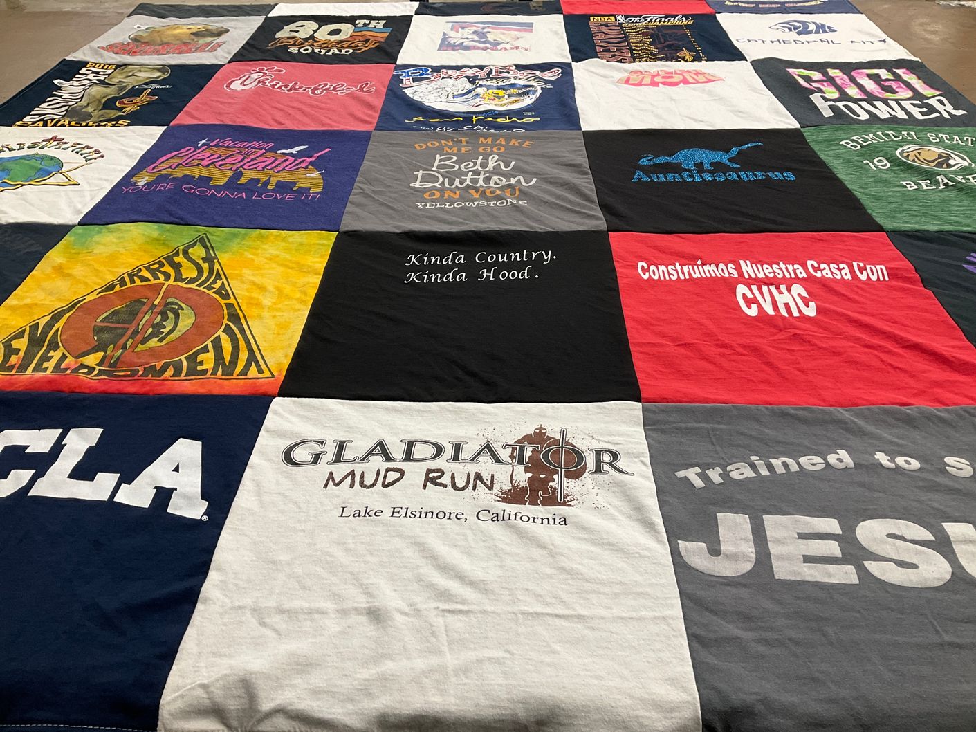T-shirt quilt from university of california, los angeles by Gabrielle from CA