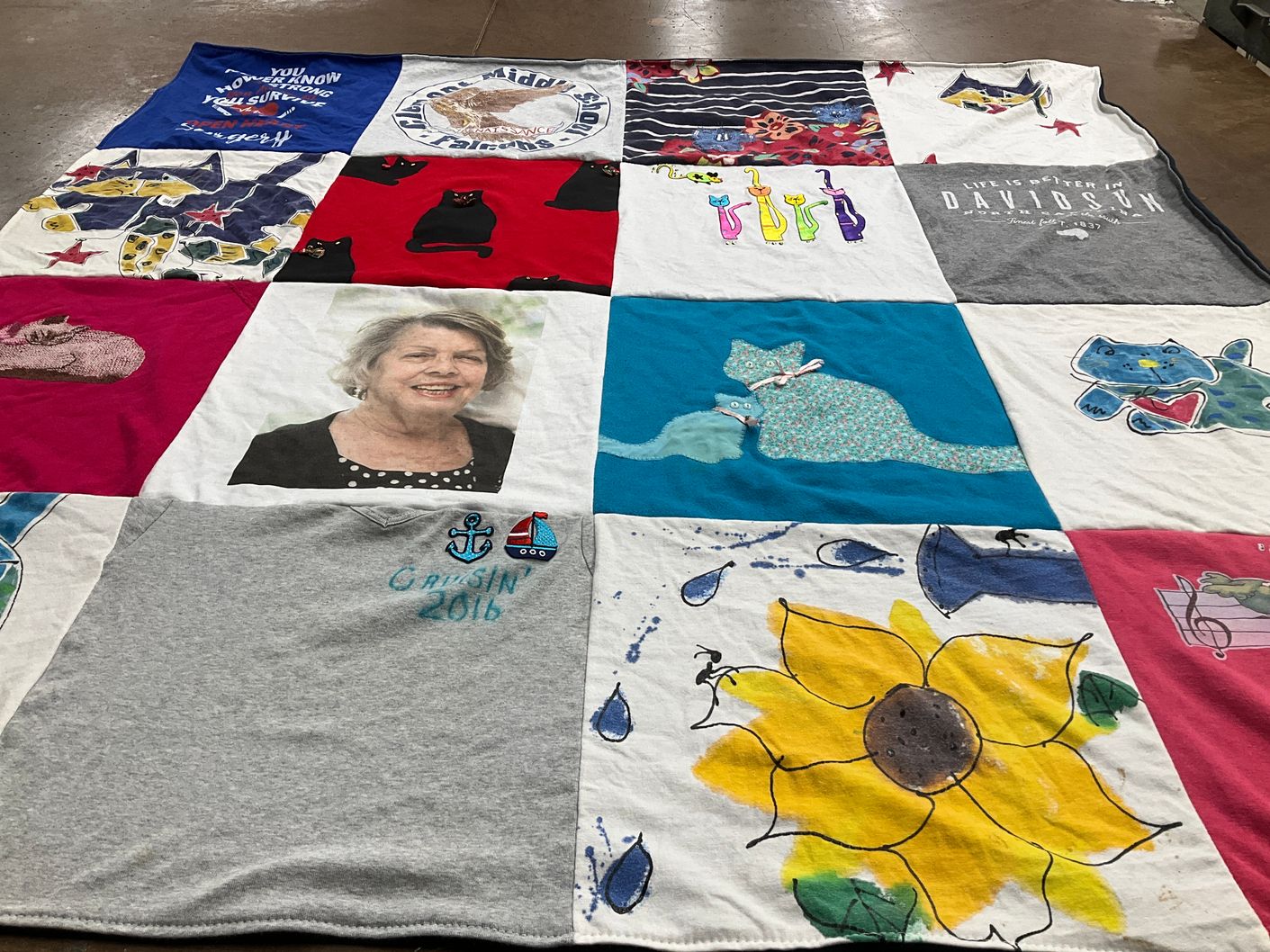 T-shirt quilt from davidson college by Andrea from GA