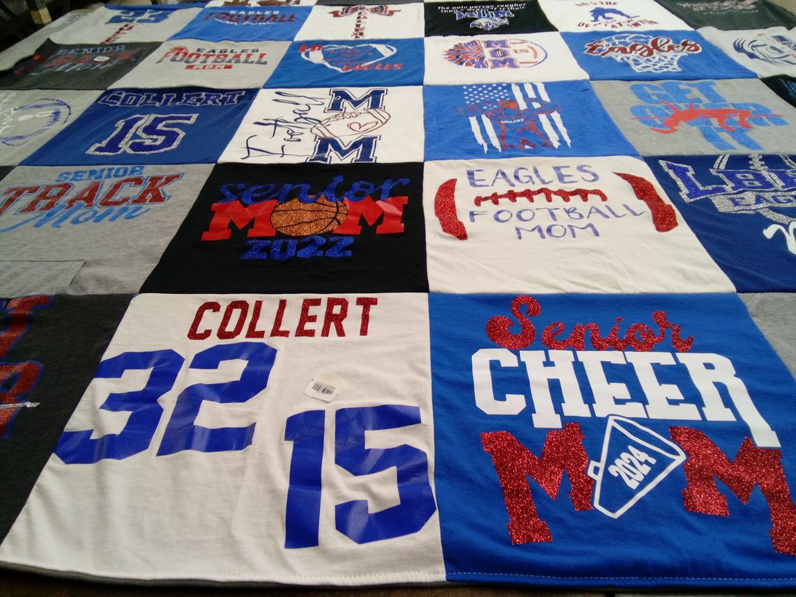 T-shirt quilt featuring eagles football team by Jessica from OH