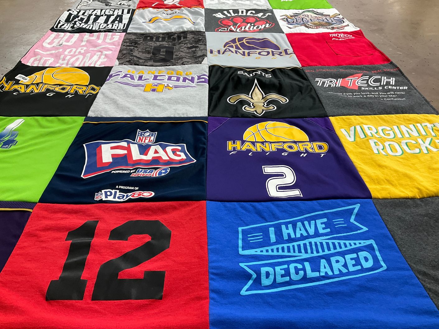 T-shirt quilt featuring hanford flight by Amanda from WA