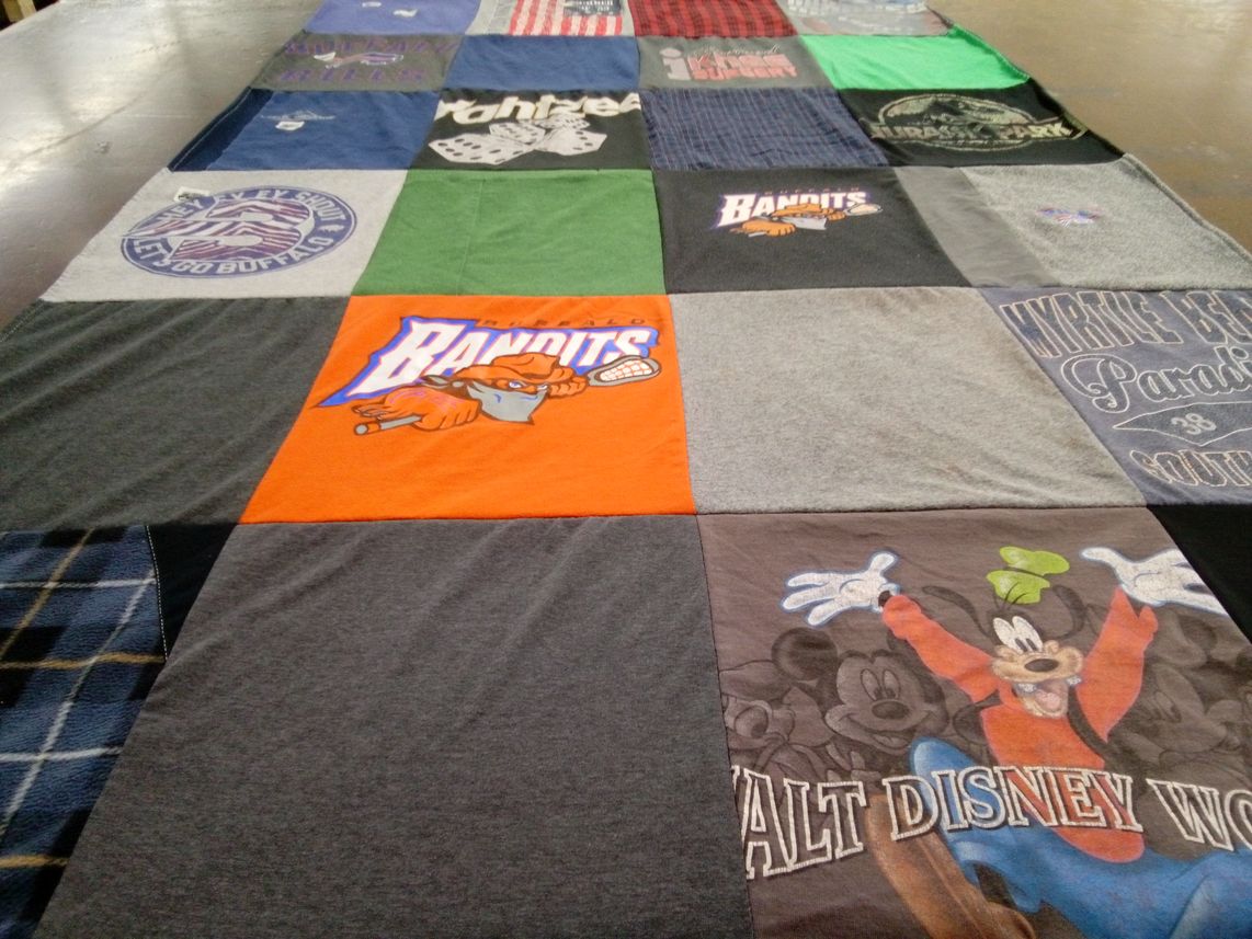 T-shirt quilt featuring buffalo bandits by Jennifer from NY